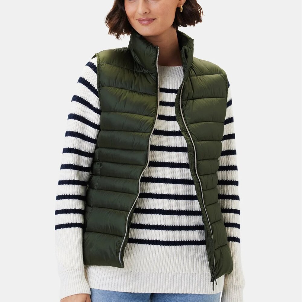 NWT Save The Duck Lynn Layering Up Warm Vest, Pine Green, XS, Animal-free Down - Picture 3 of 13